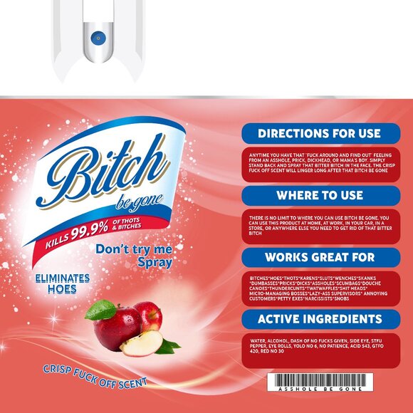 B*tch Be Gone Tumbler, Sarcastic Coffee Tumbler, Sassy Travel Cup - Picture 2 of 7